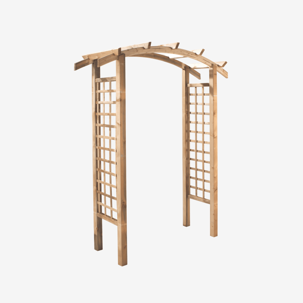 Arche de jardin en bois celeste - 180 x 70 x h222 cm