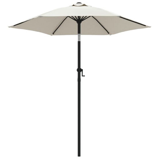 Parasol 200 x 211 cm aluminium blanc sable