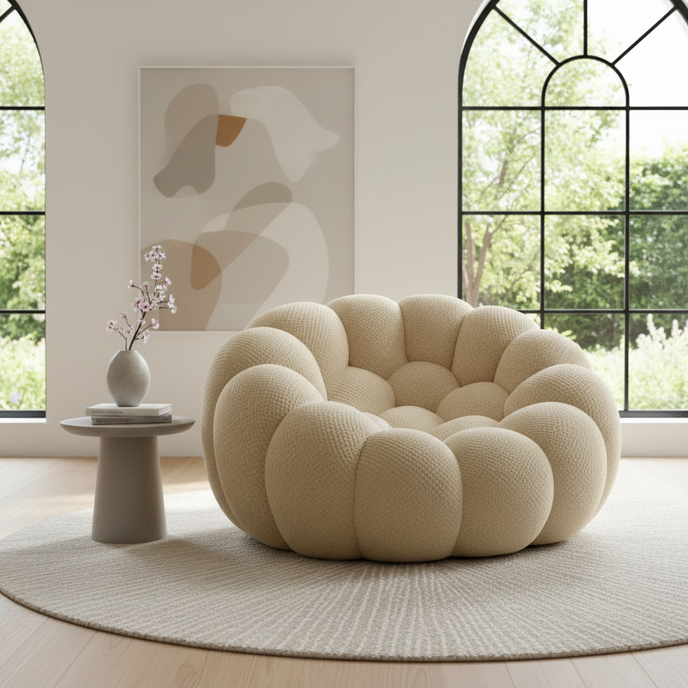 Fauteuil de salon cocoon 1 place - sable