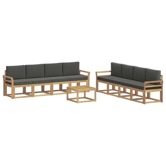 Ensemble de canapés d'extérieur 9 pc blanc et anthracite