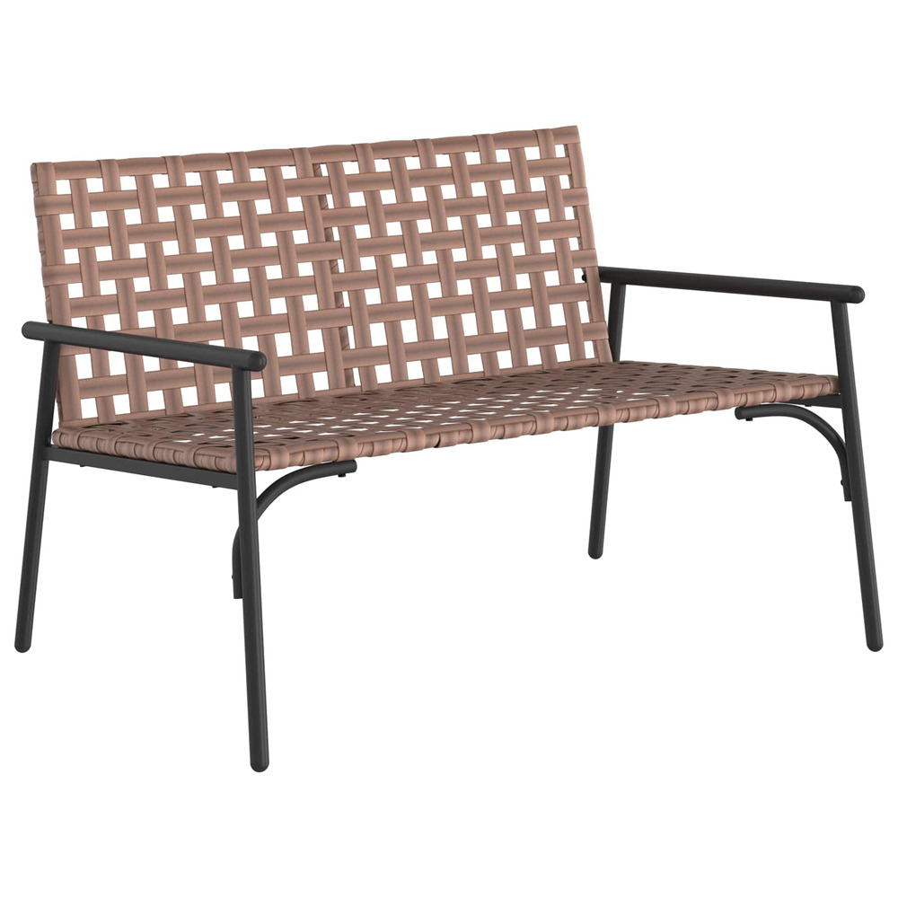 Chaise de jardin marron 110,5 x 79 x 75,5 cm polyrotin