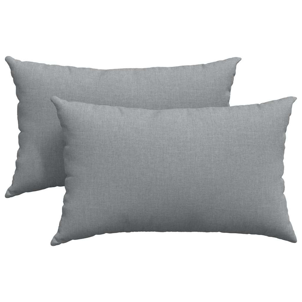 Coussins de canapé 2 pcs gris clair 50 x 30 cm tissu