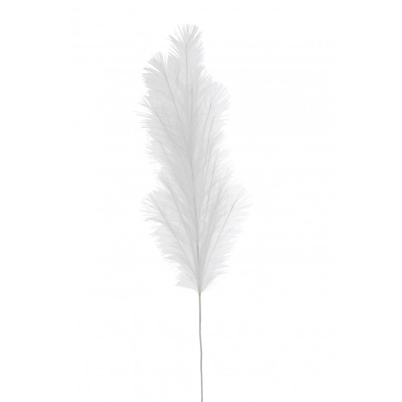 Branche plumeau plastique blanc 134 cm