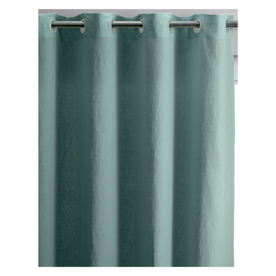 Rideau stonewashed zeff vert de gris 140 x 280 cm