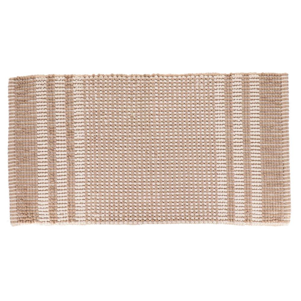 Tapis tokyo microfibre/coton aspect chenille 45x90 cm - naturel beige