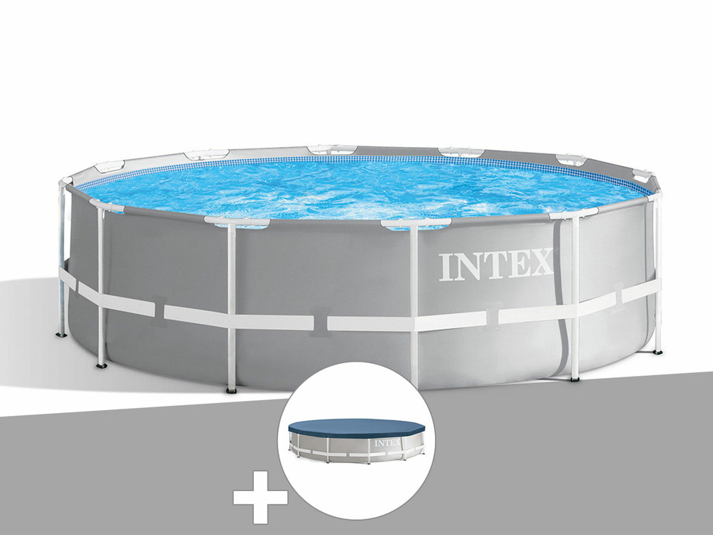 Kit piscine tubulaire prism frame ronde 3,66 x 1,22 m + bâche de protection