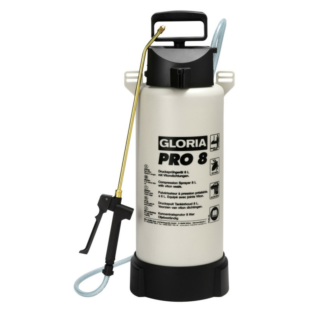 Pulvérisateur à pression spécial pro 8 cuve plastique 8l gloria 163107