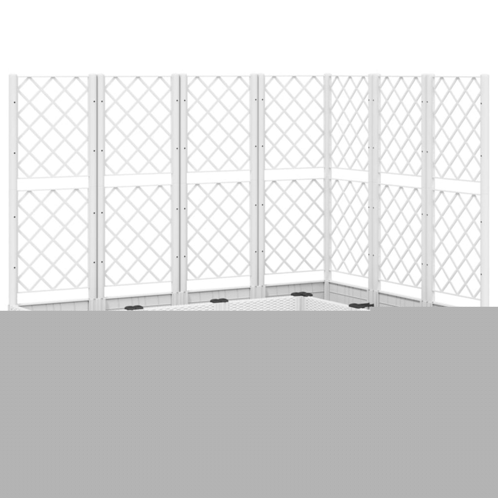 Jardinière d'extérieur avec treillis blanc 160x120x142 cm pp