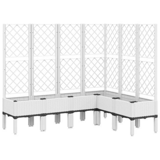 Jardinière d'extérieur avec treillis blanc 160x120x142 cm pp