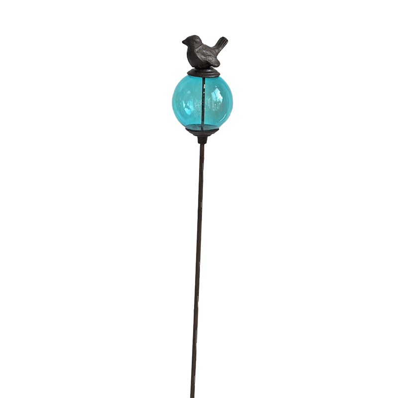Tuteur boule oiseau bleu queue haute 10x117cm