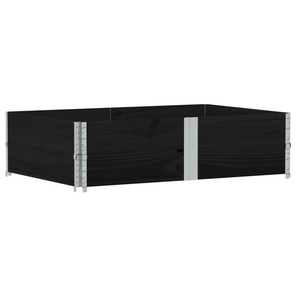 Jardinière d'extérieur noir 150x100 cm bois massif de pin
