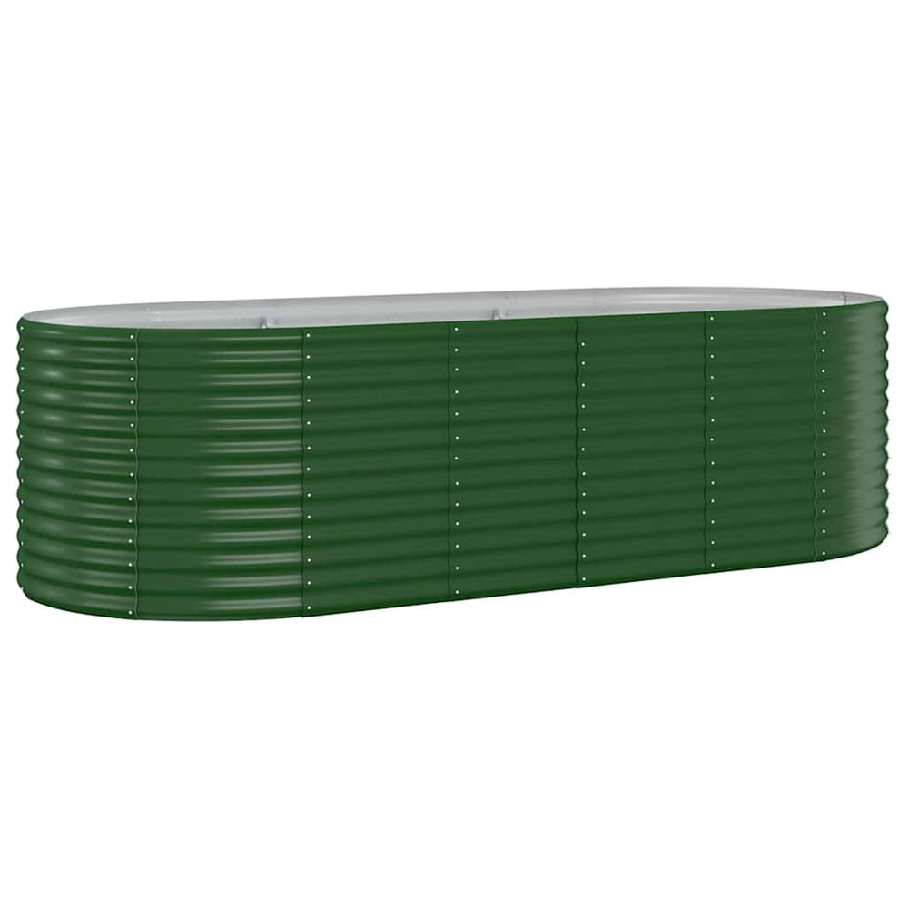 Lit surélevé de jardin acier galvanisé 249x100x68cm vert
