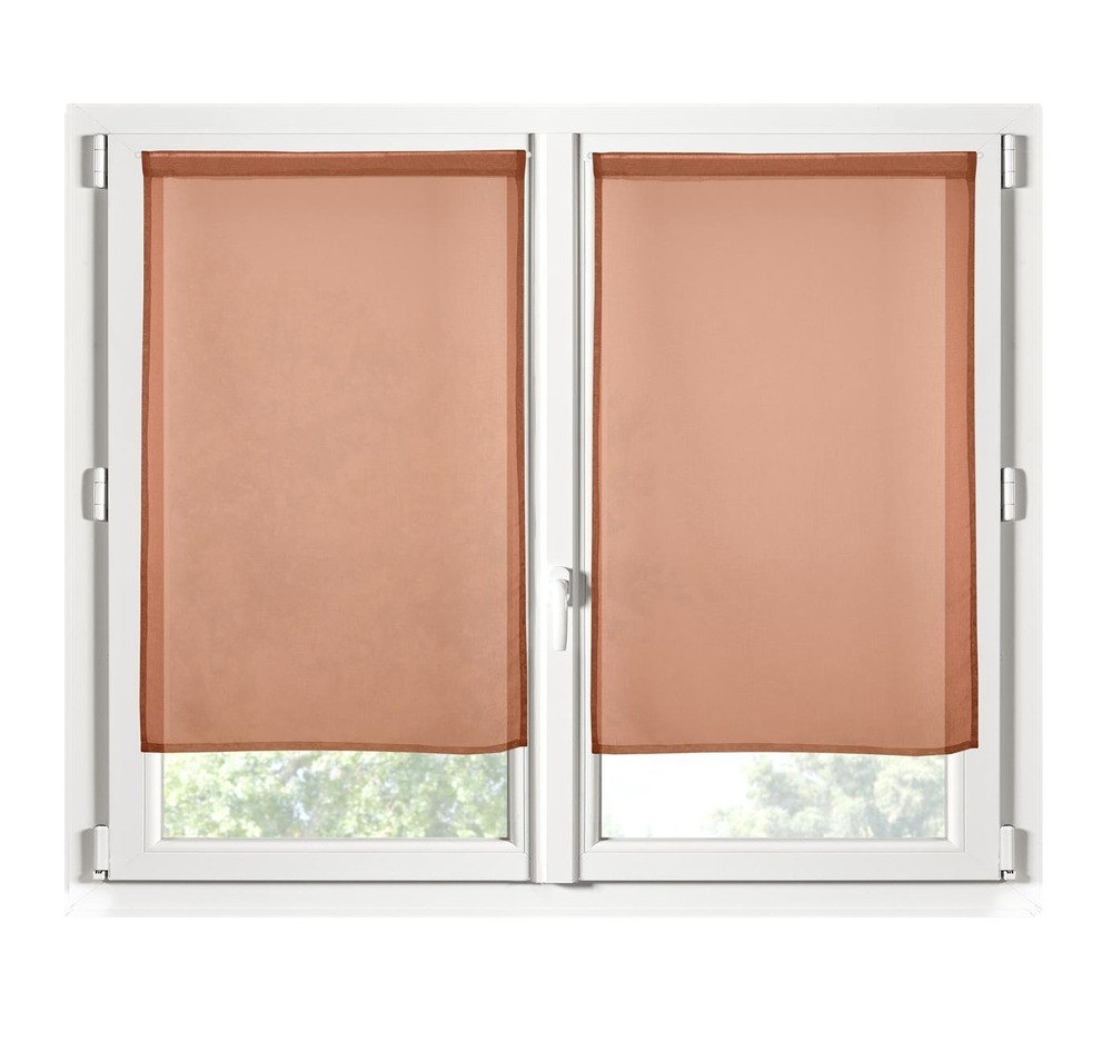 Paire de rideaux voile uni brise bise