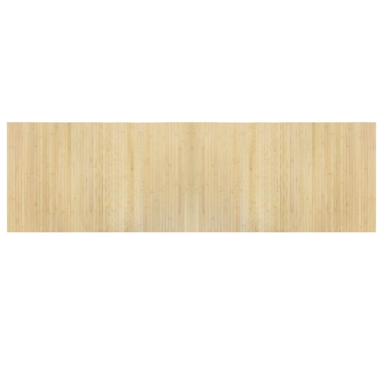 Tapis rectangulaire naturel clair 60x200 cm bambou