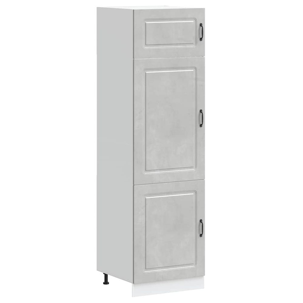 Armoire de cuisine kalmar gris béton bois d'ingénierie