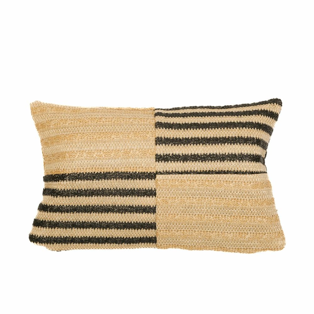 Coussin déco effet raphia 30x50 