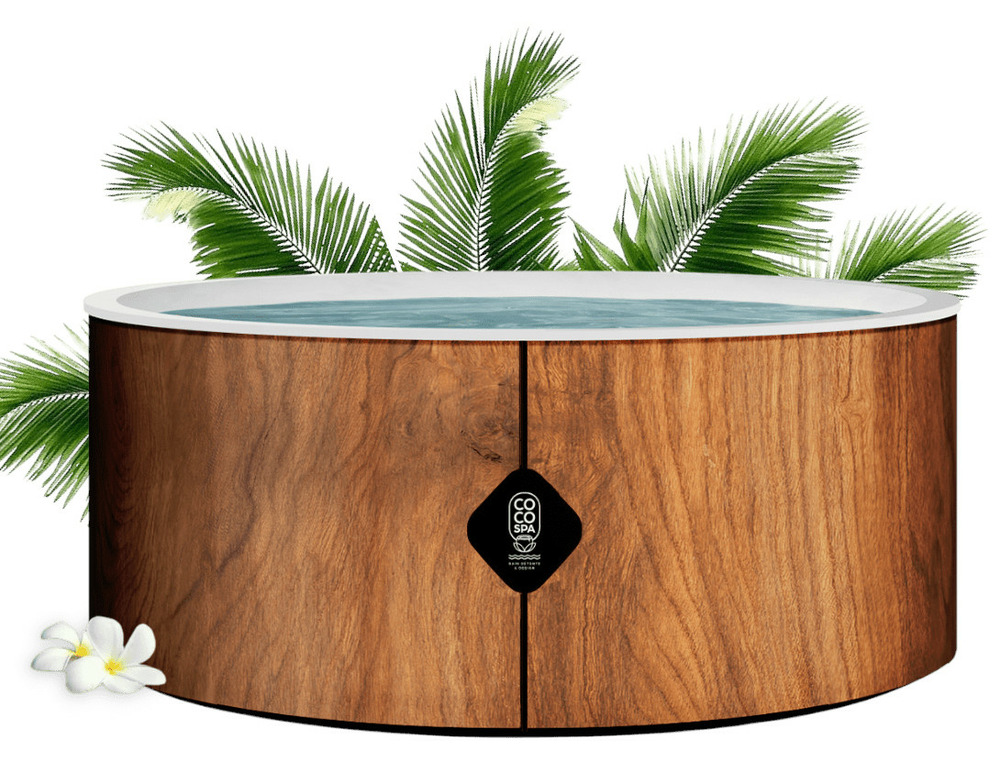 Coco bain piscine Bora Bora - Piscine Hors Sol 180cm de diamètre - 1200litres - imitation bois véritable
