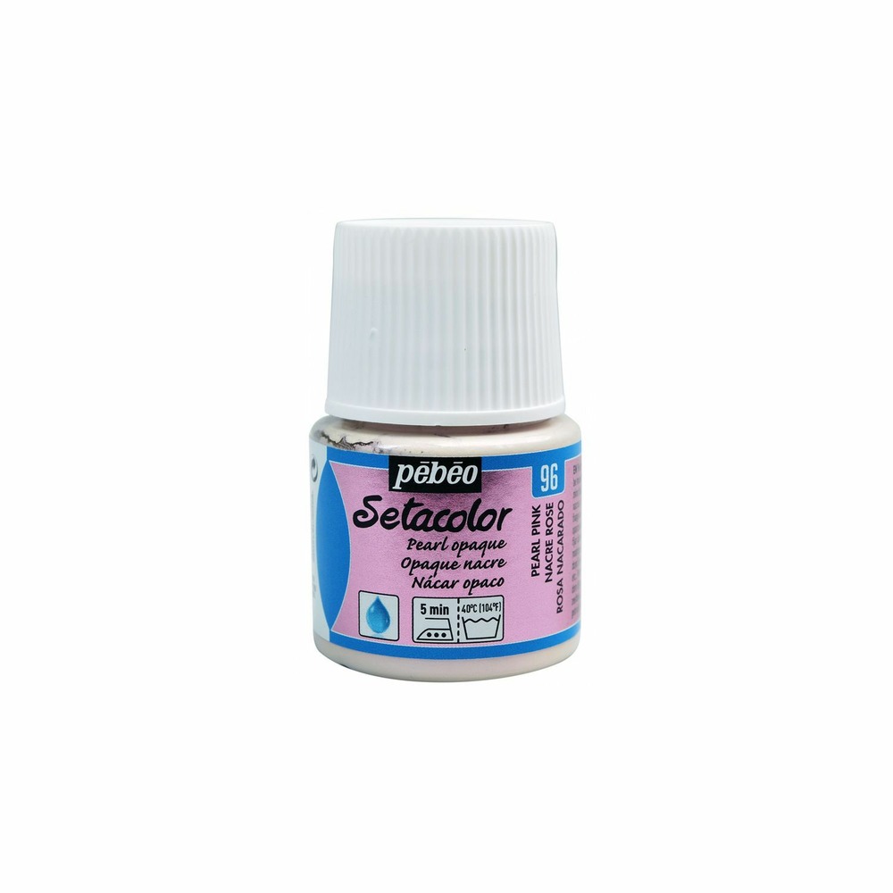 Peinture textile setacolor opaque effet nacré - rose - 45 ml