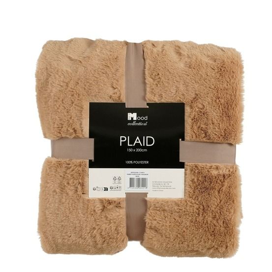 Mica decorations bronte plaid polaire - l200 x l150 cm - beige