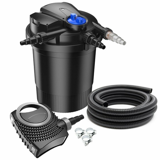 Kit de filtration set 12000 litres 11 watts uvc pompe 6000 l/h tuyau 5 m