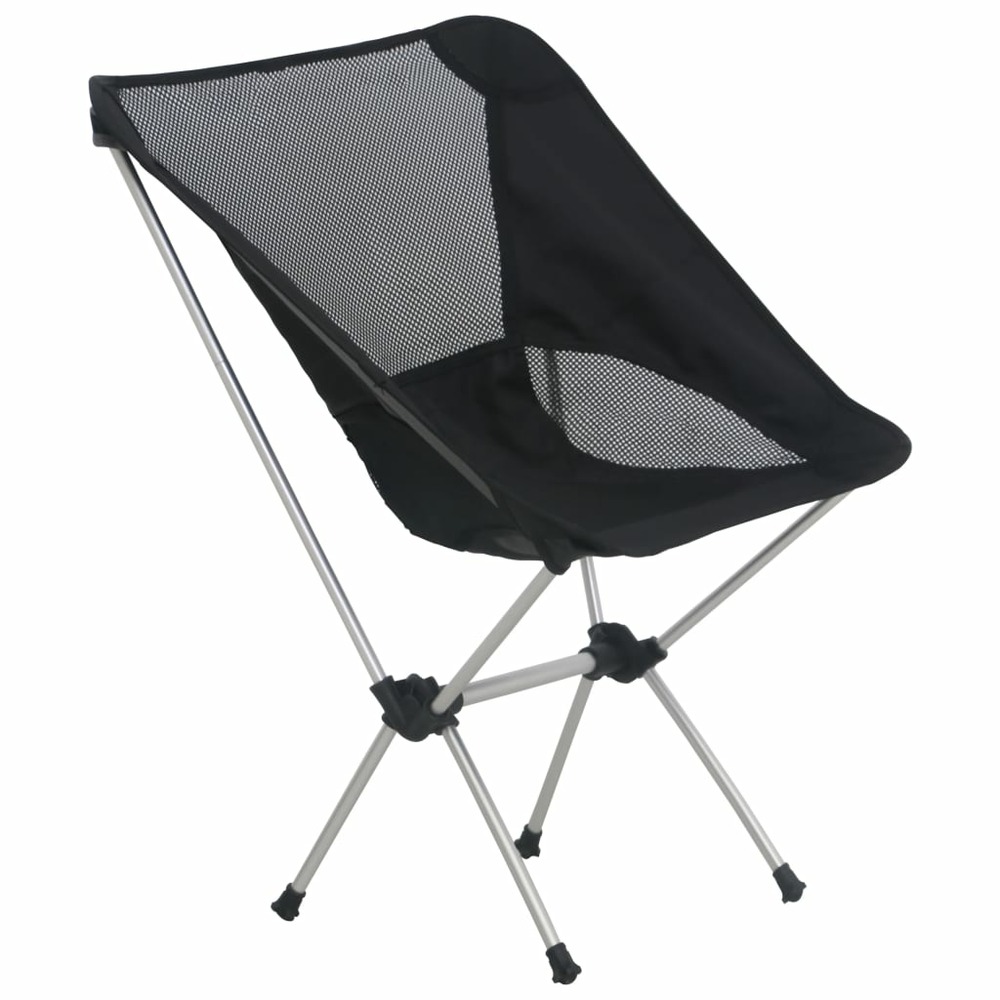 Chaises de camping pliables et sac lot de 2 aluminium