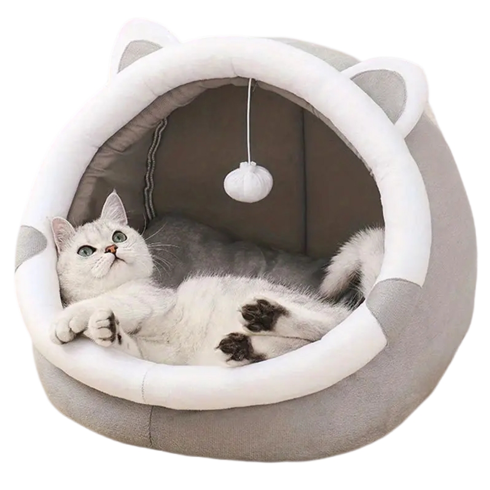 Lit Douillet En Forme De Grotte Pour Chat