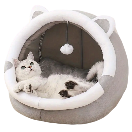 Lit Douillet En Forme De Grotte Pour Chat