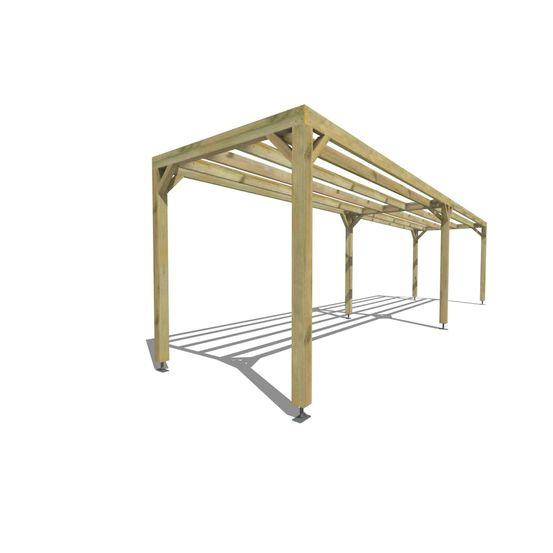 Pergola bois • 10m x 2m • indépendante • sens largeur • livraison comprise