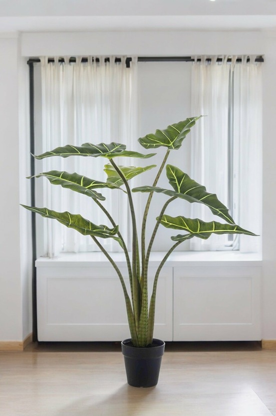 Alocasia plante artificielle - h90cm, ø14cm