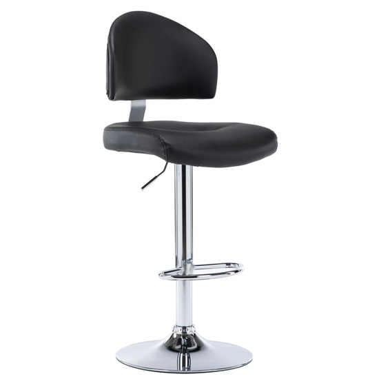 Tabouret de bar noir similicuir