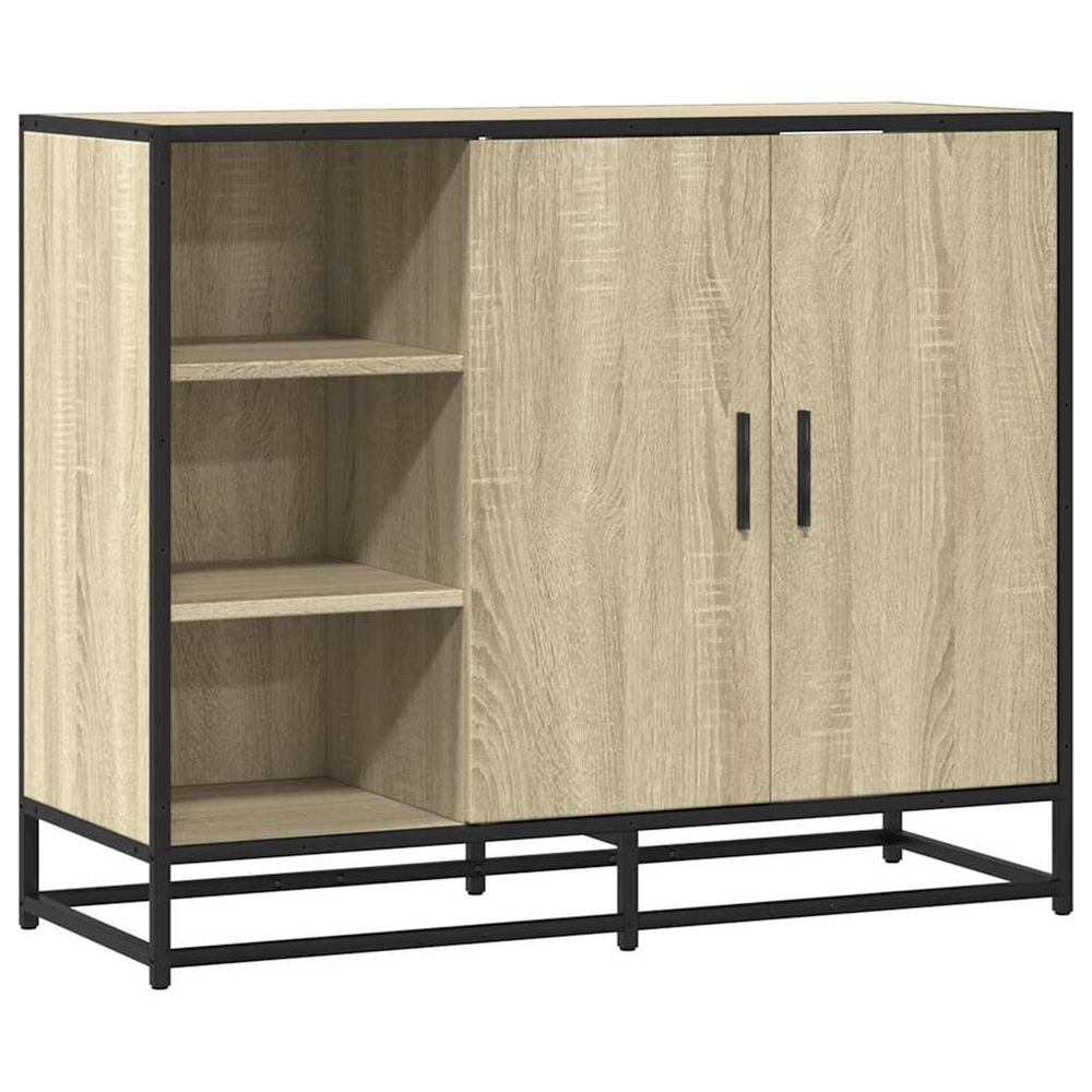 Buffet chêne sonoma 92x35x76 cm bois d'ingénierie