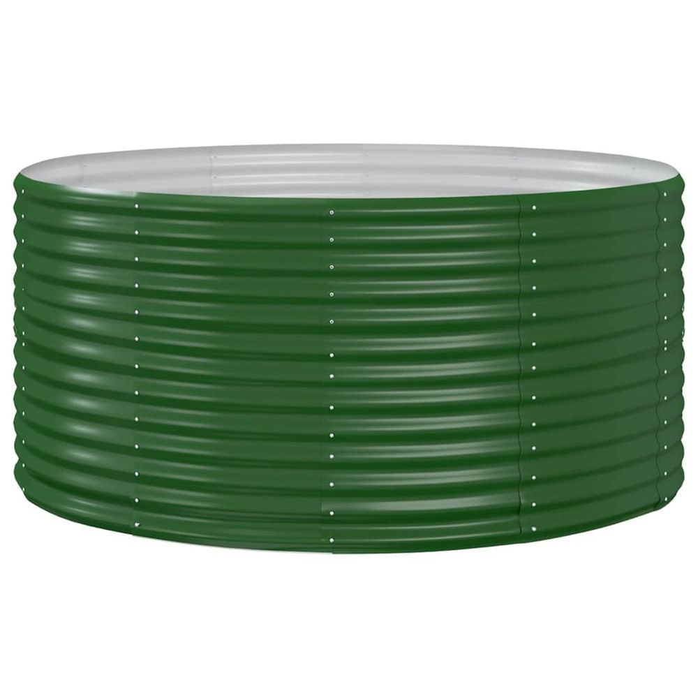 Jardinière d'extérieur surélevée vert 140 x 140 x 68 cm acier galvanisé