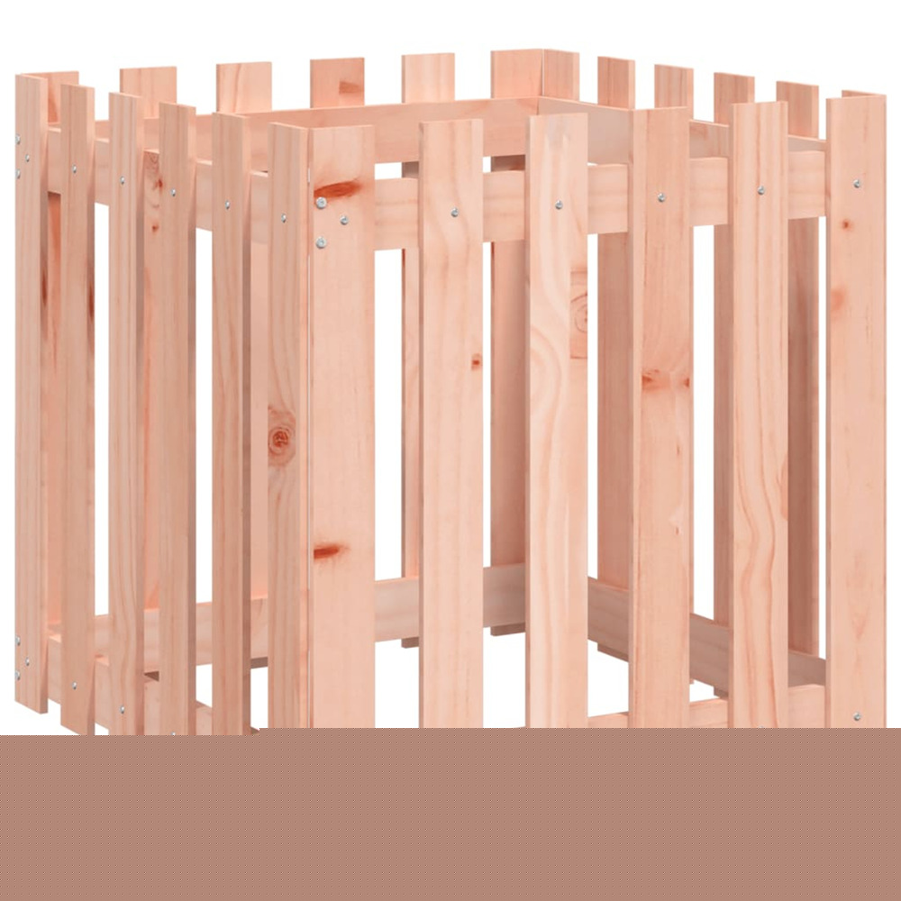 Jardinière d'extérieur avec design de clôture 60x60x60 cm douglas massif