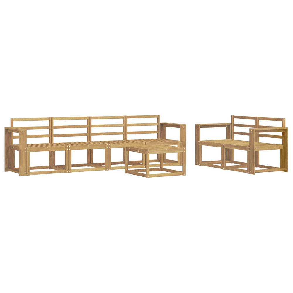Ensemble de canapés d'extérieur 7 pcs blanc 59 x 59 x 37 cm