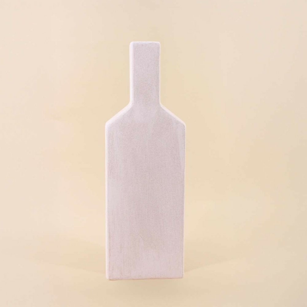 Vase bouteille géométrique en grès 48cm
