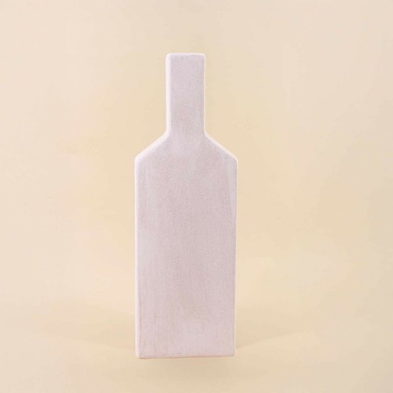 Vase bouteille géométrique en grès 48cm