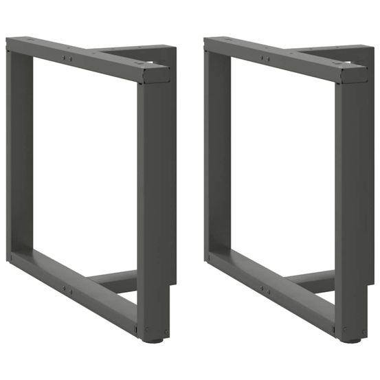 Pieds de table à manger en forme de t, 2 pièces, anthracite, 100 x 35 x (72-73) cm, acier