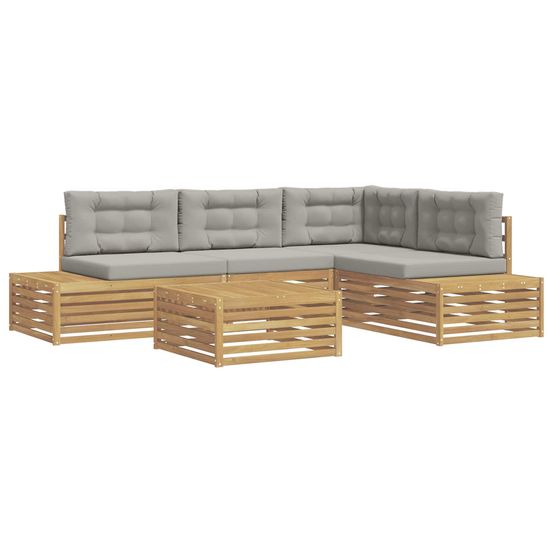 6 pc ensemble de canapés d'extérieur polyester blanc