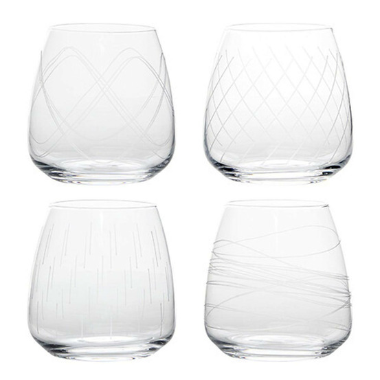 Lot de 4 gobelets bas