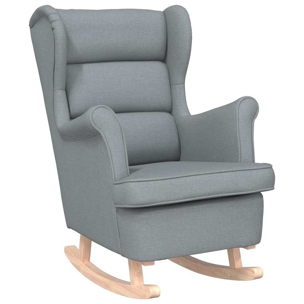 Chaise à bascule gris clair 74x90x102 cm tissu