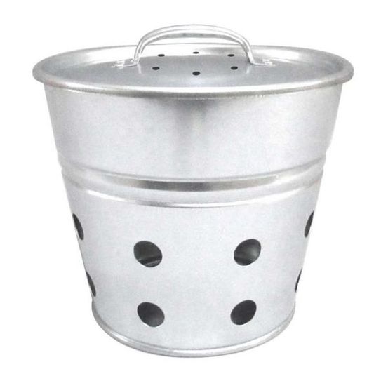 Seau vermicomposteur en acier galvanisé 5 litres