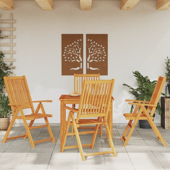 Ensemble à manger de jardin 5 pcs 85x85x74 cm bois d'acacia solide