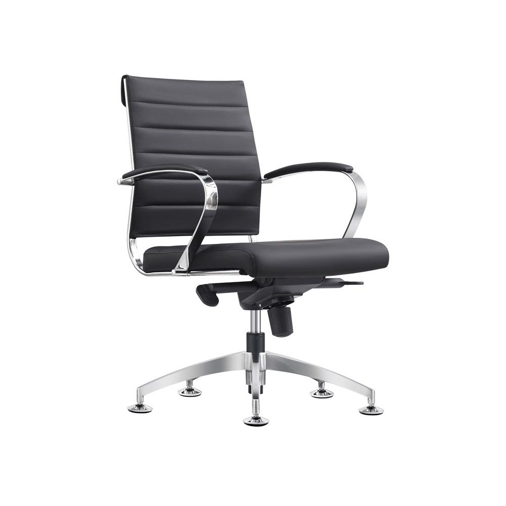 Chaise de conférence cádiz noire - 100 % cuir