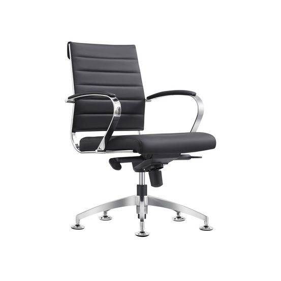 Chaise de conférence cádiz noire - 100 % cuir