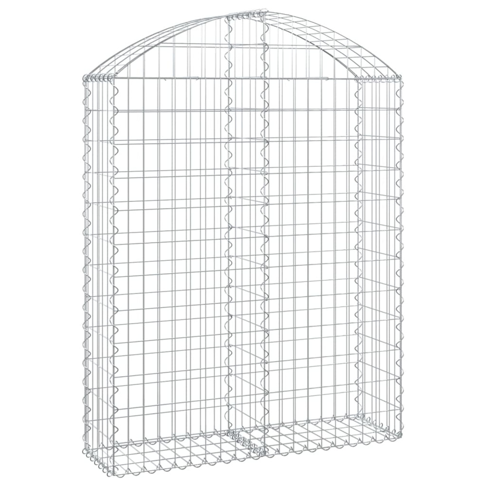 Panier de gabions arqué 100x30x120/140 cm fer galvanisé