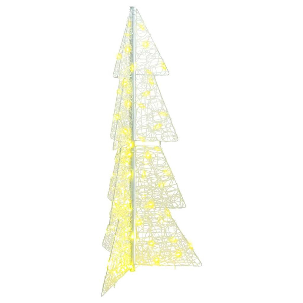 Sapin de noël avec 100 led blanc chaud 120 cm acrylique
