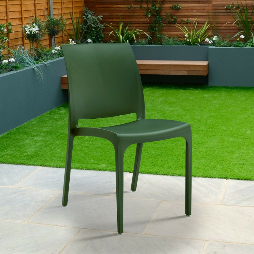 Chaise empilable bar restaurant jardin extérieur et intérieur papavero