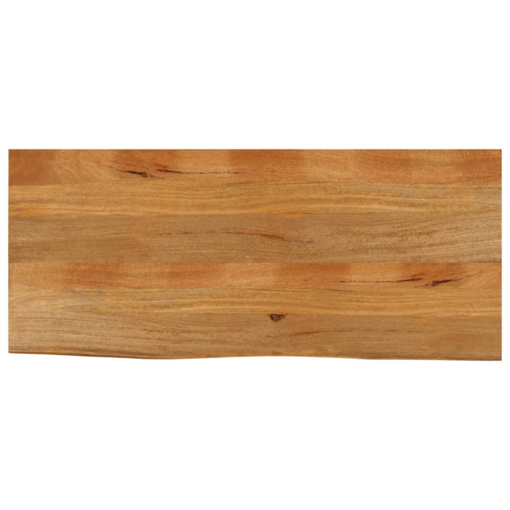 Dessus de table à bord vivant 140x60x2,5cm bois massif manguier