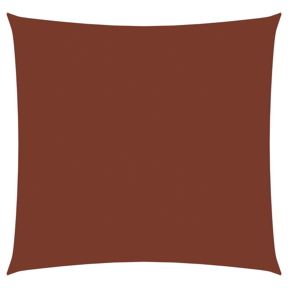 Voile toile d'ombrage parasol tissu oxford carré 6 x 6 m terre cuite