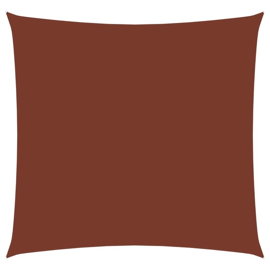 Voile toile d'ombrage parasol tissu oxford carré 6 x 6 m terre cuite
